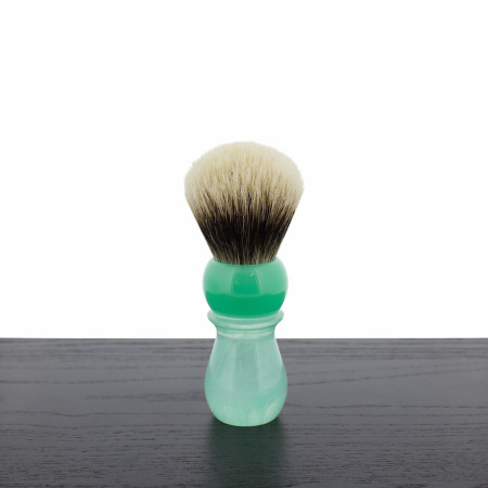 Yaqi Two Band Silvertip Shaving Brush, Mountain Lake Handle, 24mm